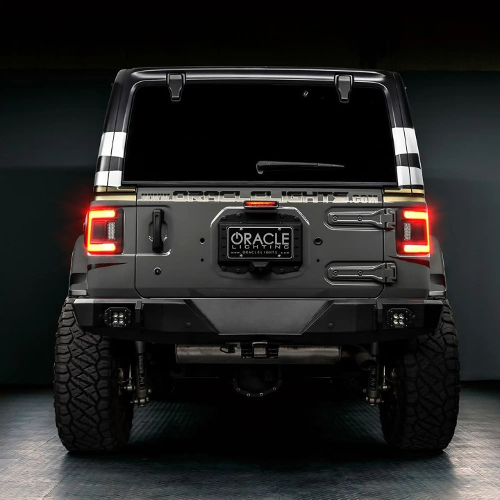 Lampy tylne LED Flush Mount + moduł kierunkowskazów Amber Jeep Wrangler JL | Szekla4x4
