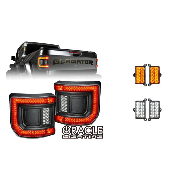 ORACLE Lighting – Zestaw tylnych lamp LED Flush + Amber/White | Jeep Gladiator JT
