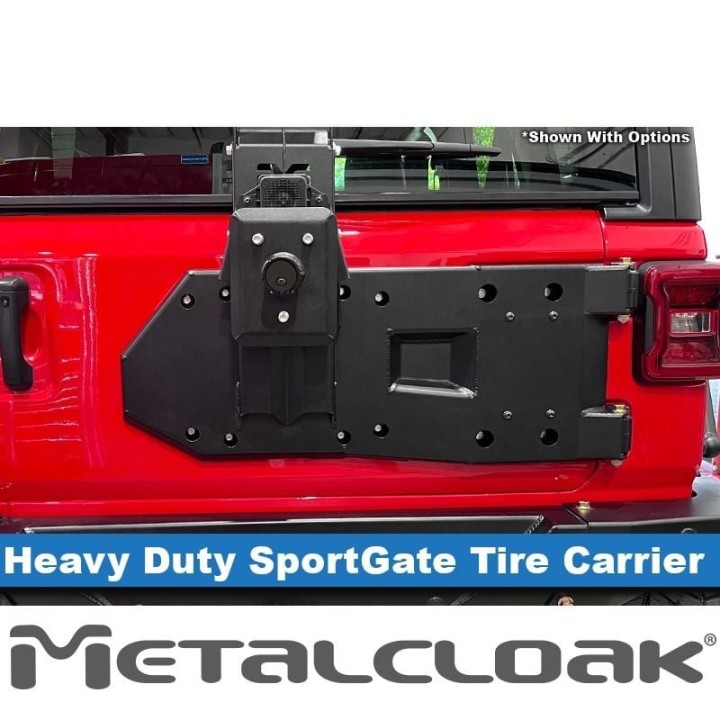 MetalCloak SportGate – Wzmocniony uchwyt koła zapasowego do Jeep JL Wrangler