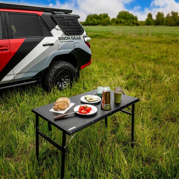 Stolik kempingowy OX PRO pod bagażnik dachowy, aluminium