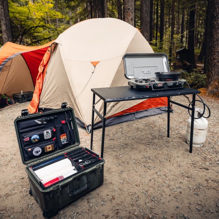 Stolik kempingowy OX PRO pod bagażnik dachowy, aluminium