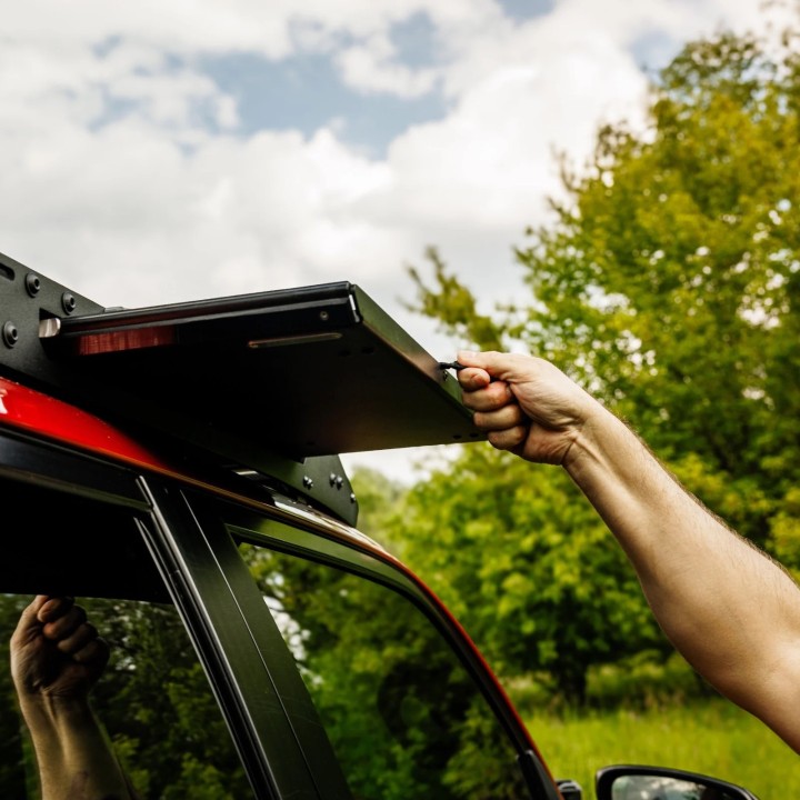 Stolik kempingowy OX PRO pod bagażnik dachowy, aluminium