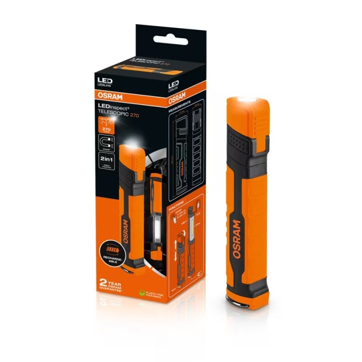 OSRAM LEDinspect TELESCOPIC 270 – LED Inspection Light for Workshop & Off-Road