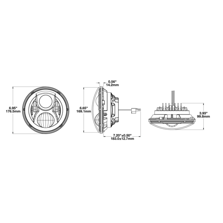 Set of 2× J.W. Speaker 8700 EVO 2 PRO 0556981 – 7″ LED Headlights