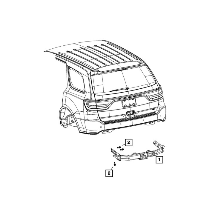 Mopar 52124606AF – Oryginalny Hak Holowniczy 2" do Jeep Grand Cherokee i Dodge Durango