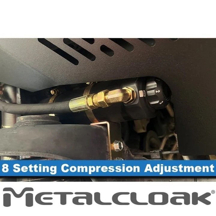 MetalCloak RockSport BLACK – przednie amortyzatory reservoir Jeep JK 2007–2018