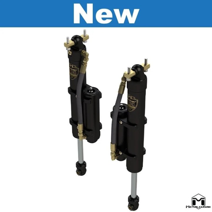 MetalCloak RockSport Black Rear Reservoir Shocks JK 07–18 | Long Travel