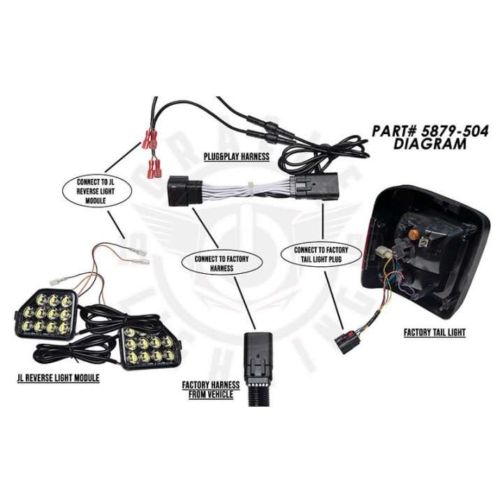 Adapter Plug and Play do świateł cofania Wrangler JL