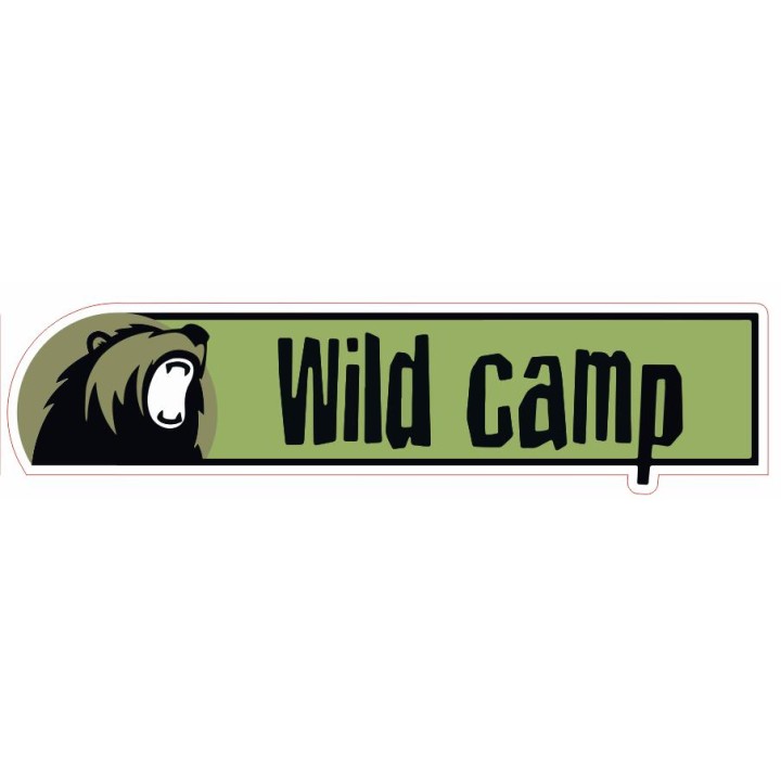 Naklejka Wild Camp Prostokątna 20x5 cm