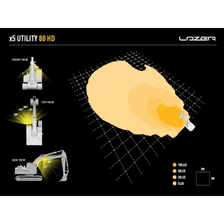 Utility-80 HD lampa robocza LED 80W 5000K | Szekla4x4