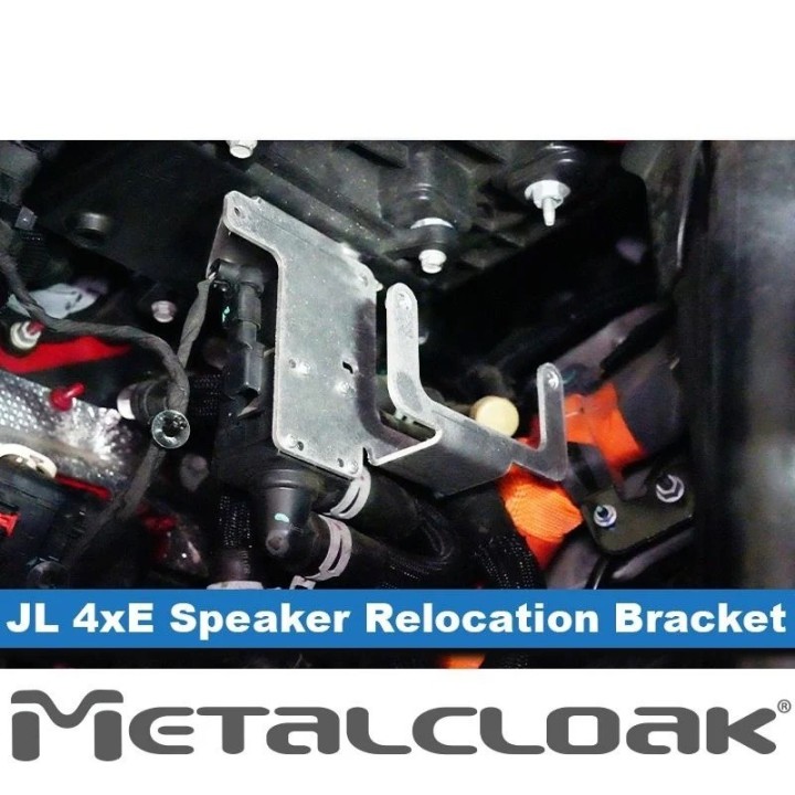 MetalCloak Speaker Relocation Bracket JL 4xe 2018+ | Reservoir Shock Clearance | Szekla4x4.pl