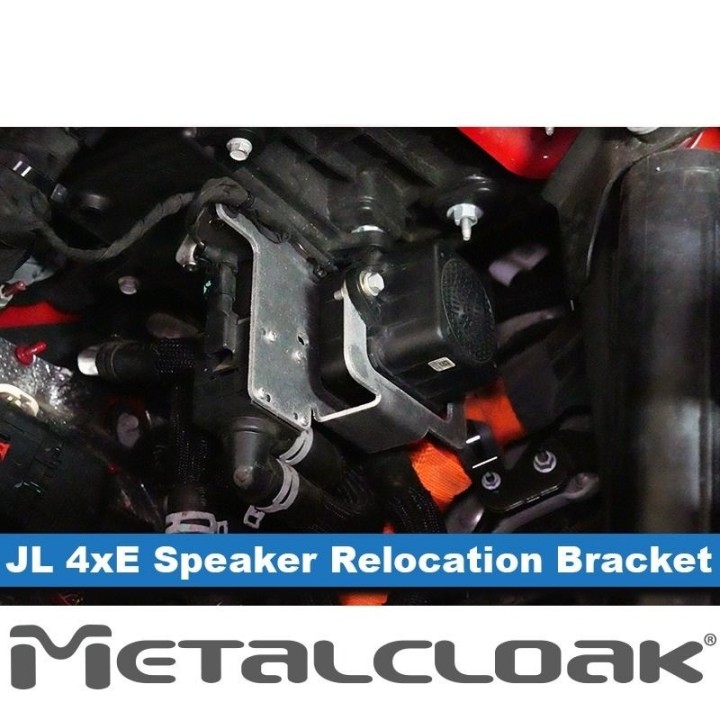 MetalCloak Speaker Relocation Bracket JL 4xe 2018+ | Reservoir Shock Clearance | Szekla4x4.pl