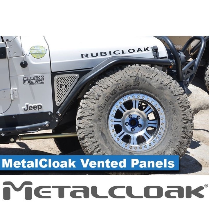 MetalCloak M.V.P. Vented Panel – panele wentylowane aluminiowe (para) TJ/LJ 1997–2006 | Overline/Arched