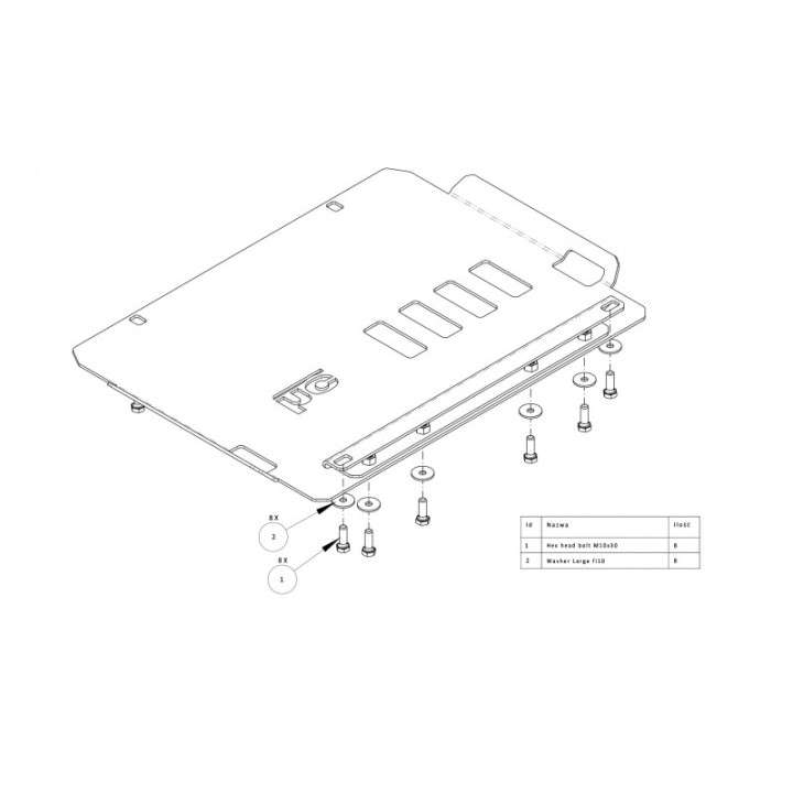 Osłona przedniego mostu , miski olejowej przekładni kierowniczej Ford F150 F-150 2009-2014 aluminiowa