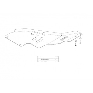 Osłona reduktora Ford F150 F-150 2009-2014 czerwona