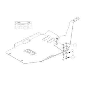 Osłona reduktora Mitsubishi Pajero 4 / Montero 4 2006-2014 aluminiowa