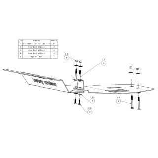 Osłona chłodnic, silnika i przedniego mostu OFFROAD Toyota Land Cruiser 150 155 Prado J15 2014 - 2016 czerwona