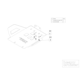 Osłona skrzyni biegów i katalizatorów OFFROAD Toyota Tacoma 2016-2021 czerwona