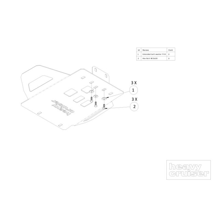 Osłona skrzyni biegów i katalizatorów OFFROAD Toyota Tacoma 2016-2021 aluminiowa