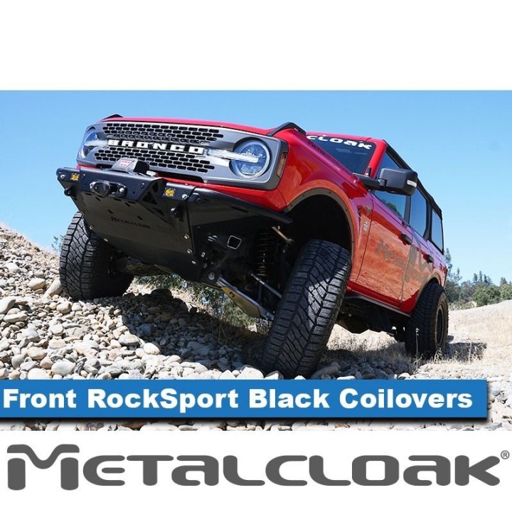 MetalCloak RockSport BLACK Coilovers Ford Bronco 6G