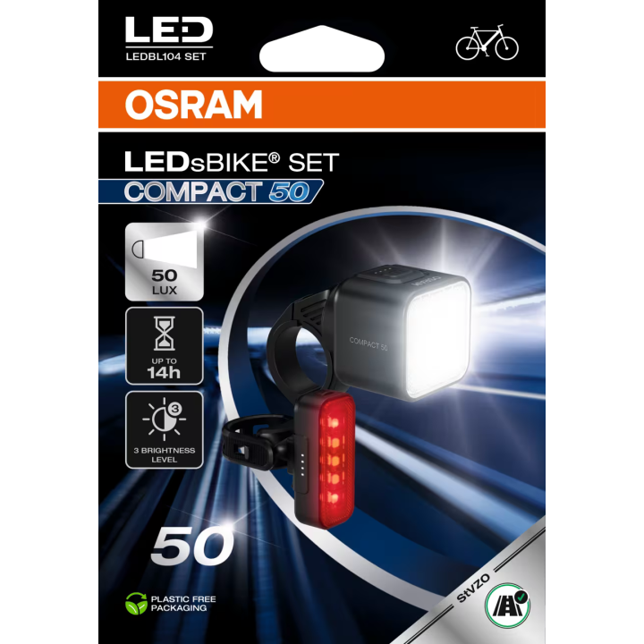 OSRAM LEDsBIKE COMPACT 50 SET – lampki rowerowe 50 lx