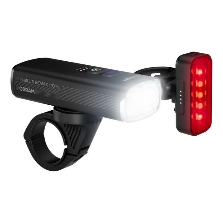 LEDsBIKE MULTI BEAM X 1000 SET zestaw lampek rowerowych LED 1 000 lm OSRAM - ujęcie 2