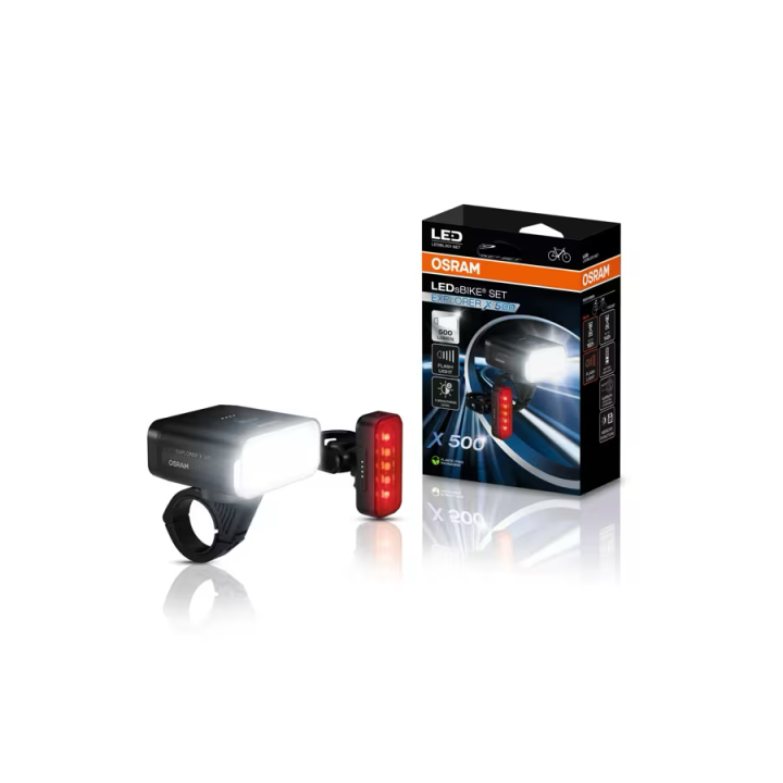 OSRAM LEDsBIKE EXPLORER X 500 SET – zestaw lampek rowerowych LED 500 lm, USB-C, IP54 - ujęcie 9