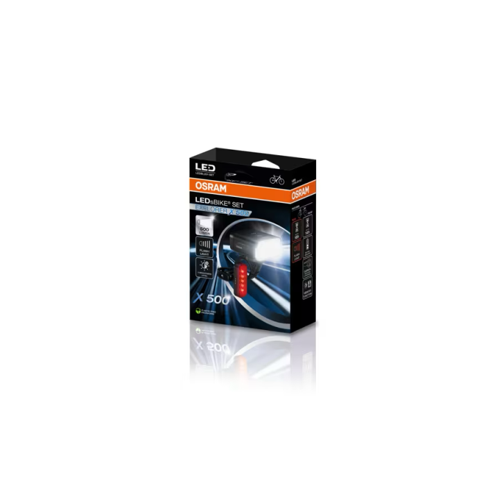 OSRAM LEDsBIKE EXPLORER X 500 SET – zestaw lampek rowerowych LED 500 lm, USB-C, IP54 - ujęcie 10