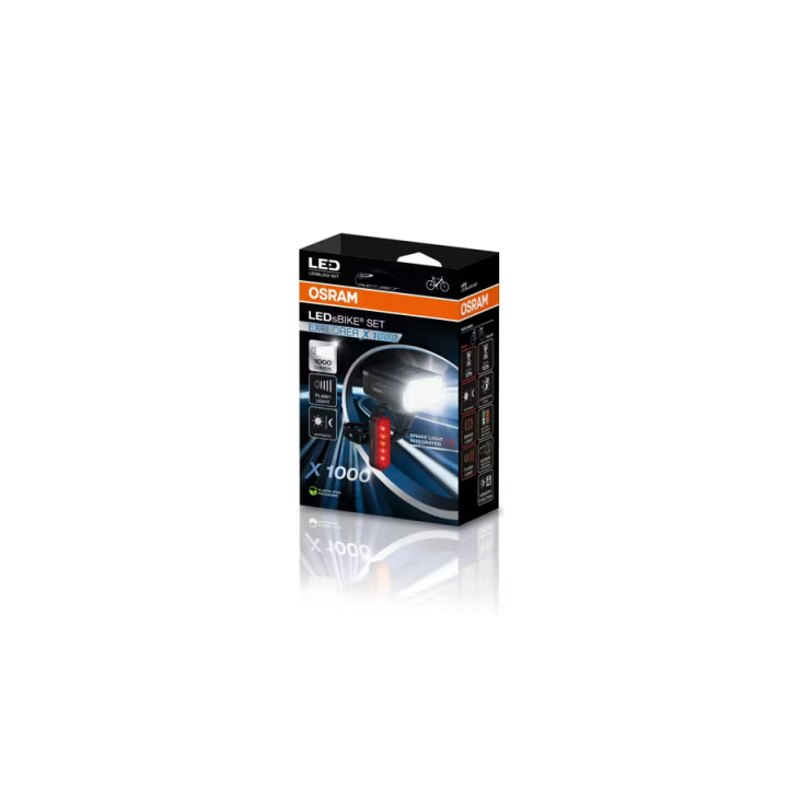 OSRAM LEDsBIKE EXPLORER X 1000 SET – zestaw lamp rowerowych LED, 1 000 lm, USB-C - ujęcie 10