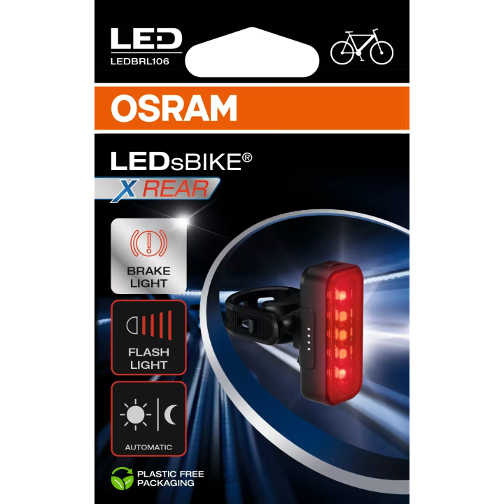 OSRAM LEDsBIKE X REAR – tylna lampka rowerowa LED z czujnikiem hamowania, USB-C, IP54 - ujęcie 13
