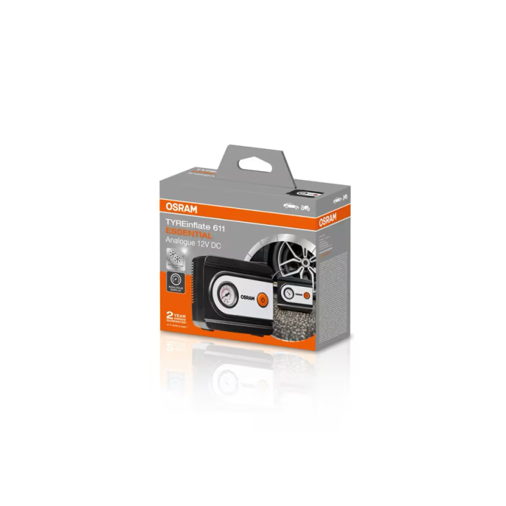 OSRAM TYREinflate 611 ESSENTIAL – kompresor do opon 12 V, 100 PSI - ujęcie 9