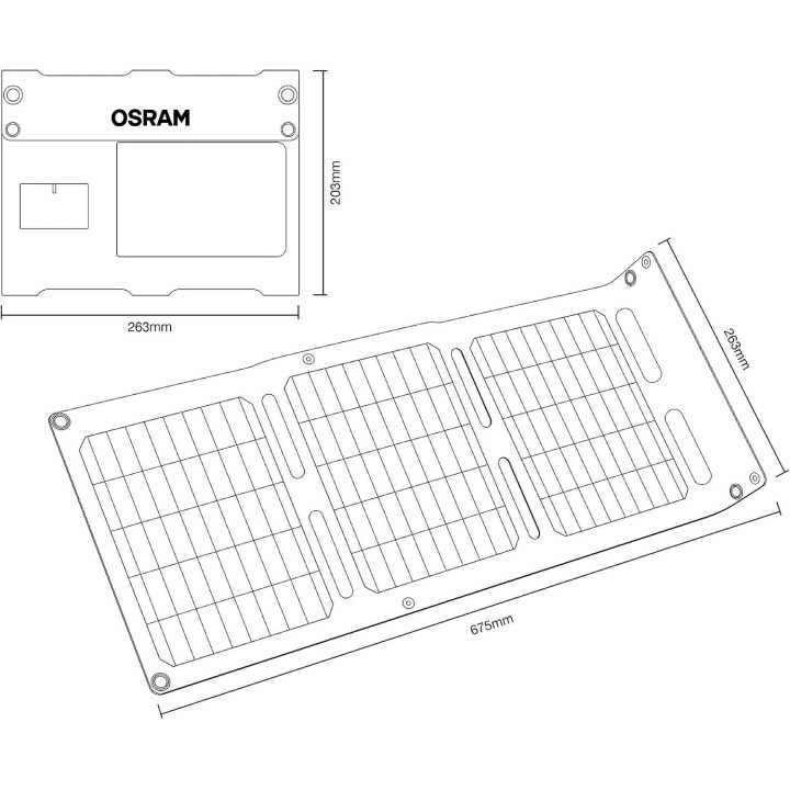 OSRAM OFSP20 – składany panel solarny 20 W USB-C/USB-A