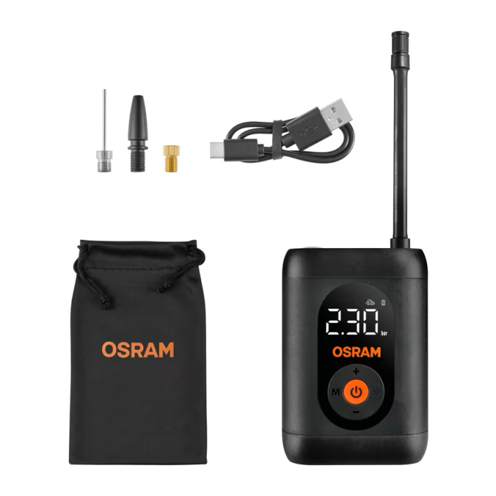 OSRAM TYREinflate 1600 ESSENTIAL – akumulatorowy kompresor do opon USB-C, 7 bar