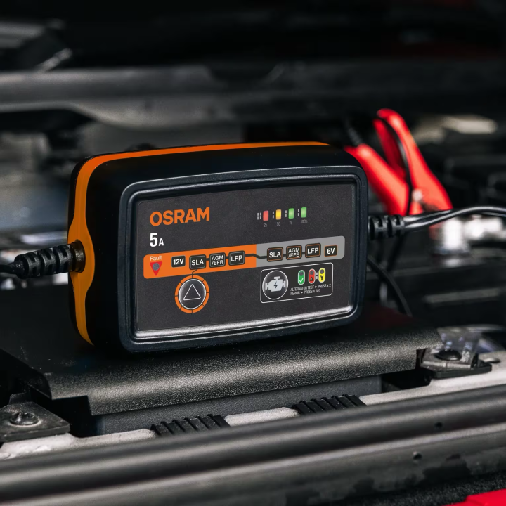 OSRAM BATTERYcharge 1005 – inteligentny prostownik 5 A, 6/12 V, 4–120 Ah - ujęcie 17