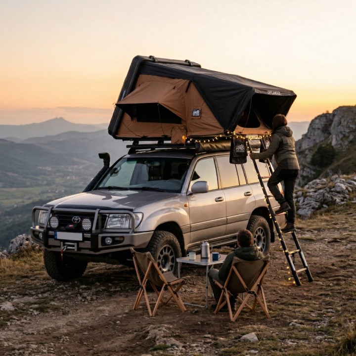 Roof Top Tent Fold 4 Grizzly - Comfortable and Sturdy!