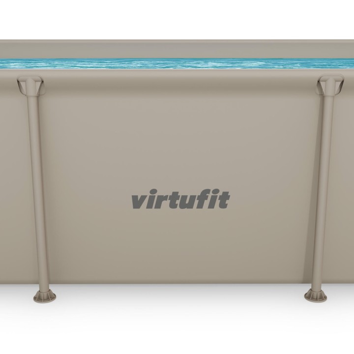 VIRTUFIT PROSTOKĄTNY BASEN 260 x 180 CM Z POMPĄ FILTRUJĄCĄ BEŻOWY