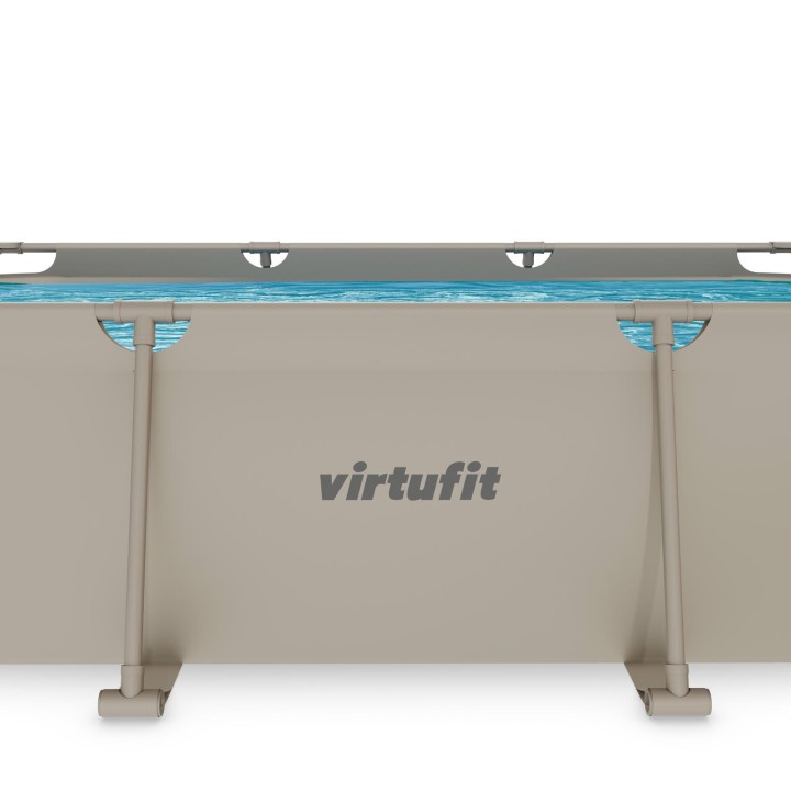 VIRTUFIT PROSTOKĄTNY BASEN 300 x 210 CM Z POMPĄ FILTRUJĄCĄ BEŻOWY
