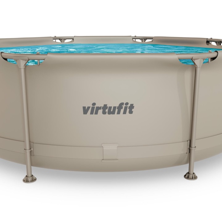 VIRTUFIT OKRĄGŁY BASEN 244 CM Z POMPĄ FILTRUJĄCĄ BEŻOWY