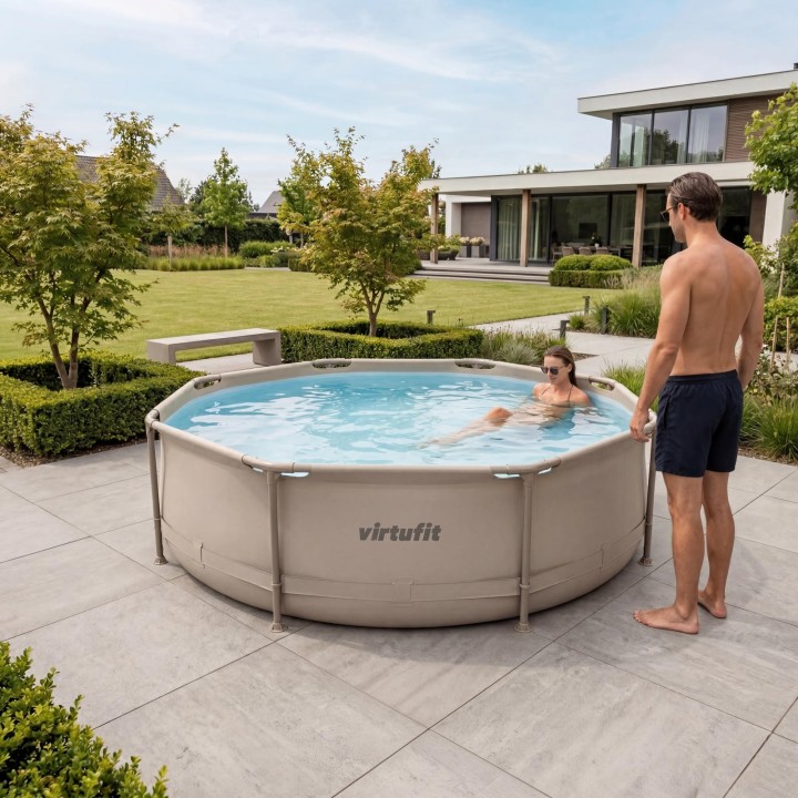 VIRTUFIT OKRĄGŁY BASEN 305 CM Z POMPĄ FILTRUJĄCĄ BEŻOWY