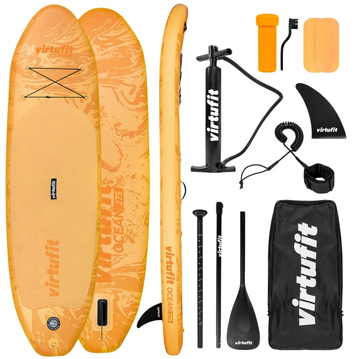 VIRTUFIT DESKA SUP OCEAN 275 Z AKCESORIAMI POMARAŃCZOWY