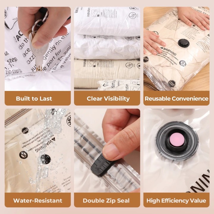 FLEXTAIL Vacuum Storage Bags S – worki próżniowe 40 × 60 cm, 4 szt. - ujęcie 3