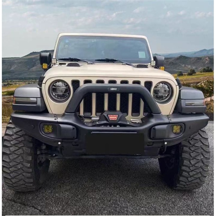 Zderzak stalowy Jeep Wrangler JL / Gladiator AEV Style z płytą pod wyciągarkę - ujęcie 3