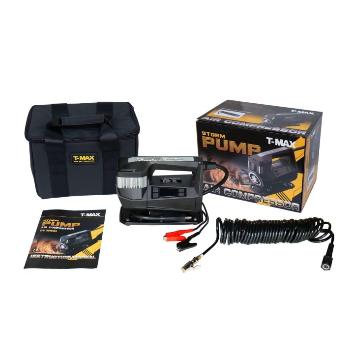 T-MAX Storm Pump – kompresor samochodowy 12 V, 190 l/min, 150 PSI - ujęcie 2