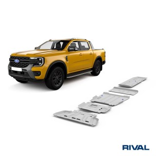 RIVAL 23333.1888.2.6 – komplet osłon podwozia 6 mm Ford Ranger 2022– / VW Amarok 2023–