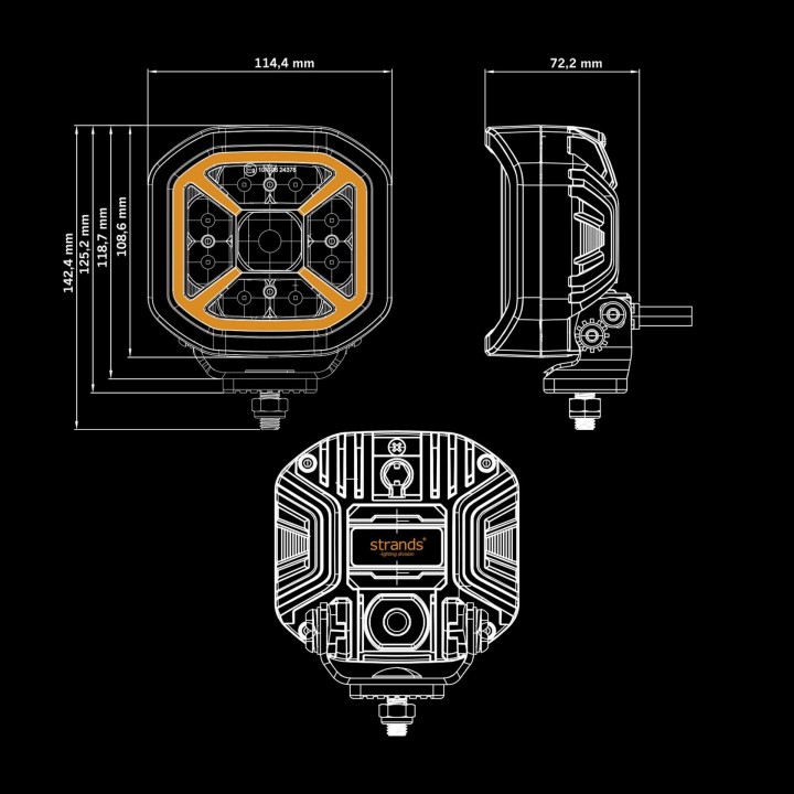 Reflektor LED SIBERIA X DRIVING LIGHT 4" STRANDS - ujęcie 4