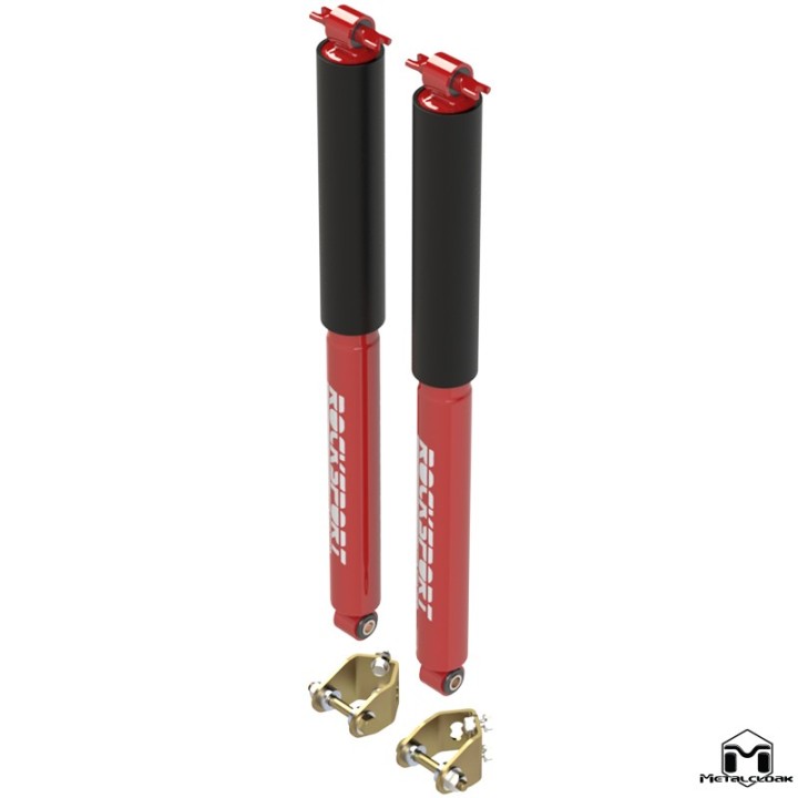 MetalCloak RockSport RED Long(er) – tylne amortyzatory z relokacją, JK