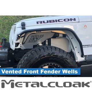 Aluminiowe nadkola wewnetrzne przednie wentylowane Jeep Wrangler JK MetalCloak - ujęcie 2