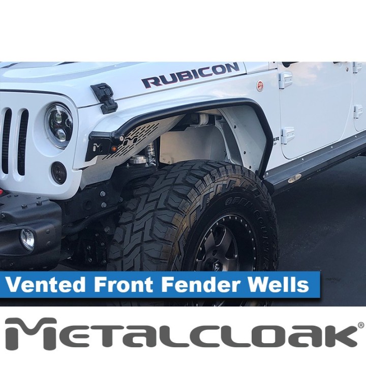 Aluminiowe nadkola wewnetrzne przednie wentylowane Jeep Wrangler JK MetalCloak - ujęcie 3