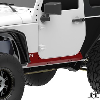 Nakladki progowe ExoSkin Overline stal Jeep Wrangler JK 2-drzwiowy MetalCloak