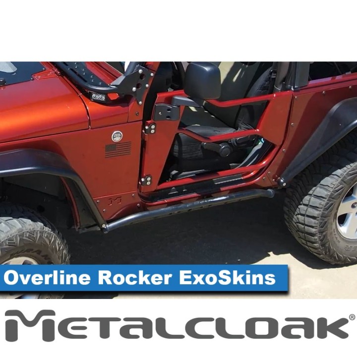 Nakladki progowe ExoSkin Overline stal Jeep Wrangler JK 2-drzwiowy MetalCloak - ujęcie 3